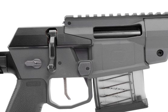 Short throw 45-degree bolt handle and 2-stage match trigger on Q Mini Fix